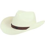Vita Cowboyhattar från HKM i Storlek 6 XL i storlek 58 för Damer 
