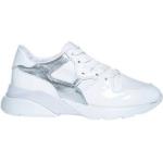 Vita Skinnsneakers med glitter från Hogan med Klackhöjd 5cm till 7cm i Kalvskinn för Damer 