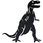 Svarta Hyllkonsoler med Dinosaurier i Metall 
