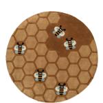 Honungsgula Runda mattor från Rugvista med diameter 100cm 