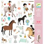 Flerfärgade Stickers från Djeco med Hästar med Häst-tema 