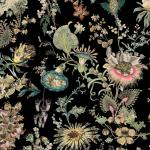 Blommiga Svarta Mönstrade tapeter från House of Hackney 