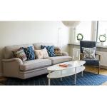 Howard Luxor soffa 4-sits - Aura 06 - Limegrön, Kallskum WE30 med silikonfibrer
