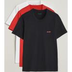 HUGO 3-Pack Logo Crew Neck T-Shirt Black/Red/White