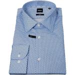 Formella Blåa Långärmade Kostymskjortor från HUGO BOSS BOSS i Bomull för Herrar 