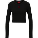 Svarta Långärmade Långärmade T-shirts från HUGO BOSS HUGO på rea i Storlek XS i Bomull för Damer 