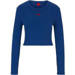 Blåa Långärmade Långärmade T-shirts från HUGO BOSS HUGO på rea i Storlek XS för Damer 