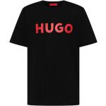 Ekologiska Svarta Kortärmade T-shirts stora storlekar från HUGO BOSS HUGO på rea i Storlek XXL i Bomull för Herrar 