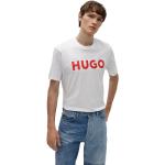 Ekologiska Vita Kortärmade T-shirts stora storlekar från HUGO BOSS HUGO på rea i Storlek XXL i Jerseytyg för Herrar 