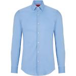 Blåa Långärmade Långärmade skjortor från HUGO BOSS HUGO på rea med Kent krage i Bomull för Herrar 