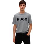 Ekologiska Gråa Kortärmade T-shirts stora storlekar från HUGO BOSS HUGO på rea i Storlek XXL i Bomull för Herrar 