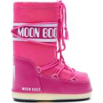 Rosa Moonboots från Moon Boot Icon i storlek 31 med Snörning med rundad tå i Syntet för Flickor 