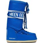 Blåa Vinterstövlar från Moon Boot Icon i storlek 47 med Snörning med rundad tå i Gummi för Flickor 