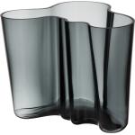 Mörkgråa Glasvaser från Iittala Alvar Aalto i Glas 
