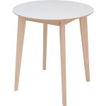 Vita Runda matbord från Skånska Möbelhuset med diameter 70cm i Ek 
