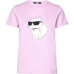 Rosa Kortärmade Kortärmade T-shirts från Karl Lagerfeld i Storlek XS 