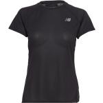 Svarta Kortärmade Kortärmade T-shirts från New Balance i Storlek XS för Damer 