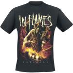 Svarta In Flames T-shirts stora storlekar i Storlek 3 XL i Bomull för Herrar 