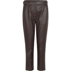 Indie Leather New Trousers Bottoms Trousers Leather Leggings-Byxor Brown Second Female