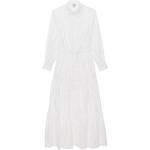 Bohemiska Vita Skjortklänningar med volang för Damer 