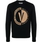 Svarta Långärmade Tröjor stora storlekar från Versace Versace Jeans på rea i Storlek XXL för Herrar 