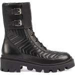 Svarta Militär-boots från Gucci i storlek 36 med Snörning med rundad tå i Läder för Damer 