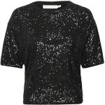 Svarta Kortärmade T-shirts med paljetter från InWear i Polyester för Damer 