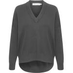 Svarta Långärmade Oversize tröjor från InWear i Storlek XS med V-ringning för Damer 