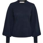 Blåa Långärmade Ribbstickade tröjor från InWear i Storlek S för Damer 