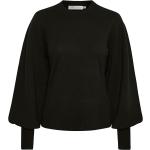 Svarta Långärmade Ribbstickade tröjor från InWear i Storlek XS för Damer 