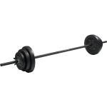 Iron Gym Adjustable Barbell Set 20kg Träningsutrustning Black Svart
