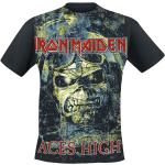 Svarta Iron Maiden Band t-shirts i Storlek L i Bomull för Herrar 
