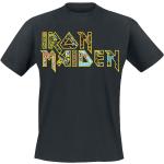 Svarta Iron Maiden T-shirts med tryck i Storlek M i Bomull för Herrar 