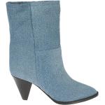 Blåa Ankle-boots från Isabel Marant på rea med Slip-on med Mandelformad tå i Kalvskinn för Damer 