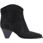 Svarta Ankle-boots med rundad tå med Klackhöjd 5cm till 7cm för Damer 