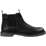 Svarta Ankle-boots från Jack & Jones i storlek 40 med Blockklack med rundad tå i Mjukt läder för Herrar 