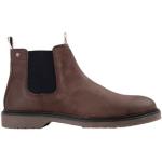 Bruna Ankle-boots från Jack & Jones i storlek 40 med Blockklack med rundad tå i Mjukt läder för Herrar 