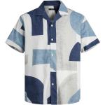 Flerfärgade Kortärmade Kortärmade skjortor från Jack & Jones på rea i Storlek 3 XL i Poplin för Herrar 