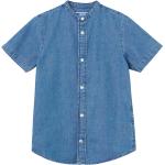 Blåa Kortärmade skjortor för barn på rea i Storlek 176 i Denim 