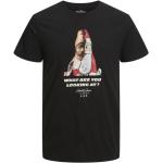 Höst Svarta Jul T-shirts från Jack & Jones på rea i Bomull för Herrar 