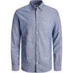 Långärmade Långärmade skjortor Urblekta från Jack & Jones i Storlek 3 XL i Denim 