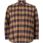 Rutiga Bruna Långärmade Rutiga skjortor från Jack & Jones på rea i Storlek 5 XL i Bomullsblandning 