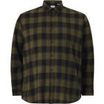Rutiga Skogsgröna Långärmade Rutiga skjortor från Jack & Jones på rea i Storlek 5 XL i Bomullsblandning 