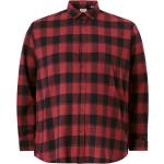 Rutiga Tegelröda Långärmade Rutiga skjortor från Jack & Jones på rea i Storlek 5 XL i Bomullsblandning 
