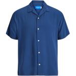 Blåa Kortärmade Kortärmade skjortor från Jack & Jones i Viskos för Herrar 