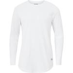 Ekologiska Vita Långärmade T-shirts stora storlekar från Jack & Jones i Storlek XXL 
