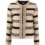 Svarta Tweedkavajer med fransar från Karl Lagerfeld på rea i Storlek XL i Tweed för Damer 