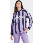 Violetta Långärmade Träningströjor från adidas på rea i Storlek XS med Rund ringning i Jerseytyg för Damer 