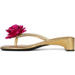 Rosa Flip-flops med Klackhöjd 3cm till 5cm i Syntet för Damer 