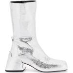Gråa Ankle-boots från JIL SANDER Jil på rea med Fyrkantig tå i Läder för Damer 